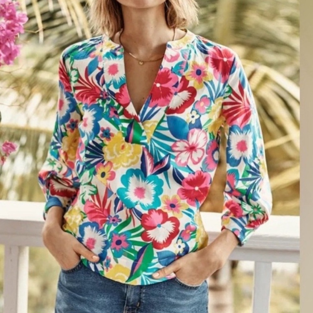 Boden Roberta floral cotton top
